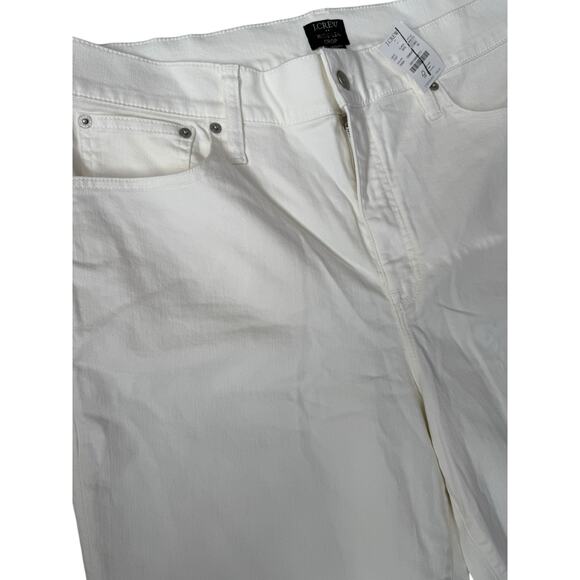 J. Crew Wide-Leg Crop Stretch Jean in All-Day Stretch Seashell White Size‎ 33 - Picture 8 of 10